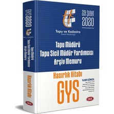Data Yayınları Tapu Müdürü - Tapu Sicil Müdür Yardımcısı - Arşiv Memuru GYS Hazırlık Kitabı