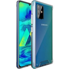 Coverzone Samsung Galaxy A81 Kılıf Armor Opacity Silikon Şeffaf