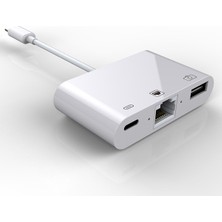 Lightning 3in1 Ethernet RJ45 Ve USB Kamera Adaptörü NK107 AL-30629