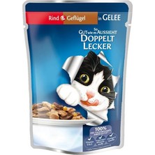 Felix Çifte Lezzet Sığır Etli ve Tavuklu Pouch Yaş Kedi Maması 100 gr x 5 Adet
