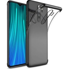 Tekno Grup Xiaomi Redmi Note 8 Pro Kılıf Dört Köşe Renkli Şeffaf Lazer Silikon - Siyah