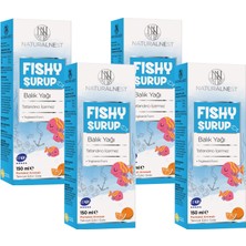 Naturalnest Fishy Portakal Aromalı Balık Yağı Şurup 4 Kutu