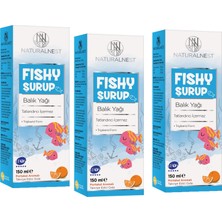 Naturalnest Fishy Portakal Aromalı Balık Yağı Şurup 3 Kutu
