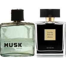 Avon Musk Fresh 75 Ml Erkek Edt+Avon Little Black Dress 50 Ml Kadın Edp