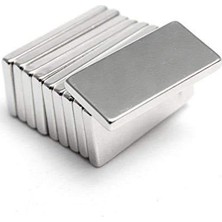 Mıknatıs AVM 20x10x3 mm Süper Güçlü Neodyum Mıknatıs Magnet (5 Adet)