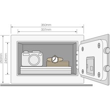 Yale Maksimum Güvenlik Sertifikalı Parmak İzli - Ev Tipi Motorlu Kasa - YSFM/250/EG1
