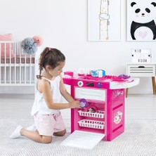 Dolu Unicorn Sesli Lavabolu Bulaşık Makinesi Pembe