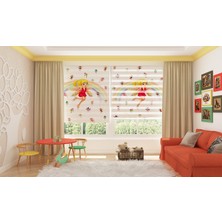 Asy Home Peri Kızı Dijital Baskılı Piliseli Zebra Perde