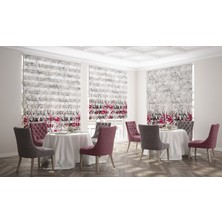 Asy Home Saklı Bahçe Dijital Baskılı Piliseli Zebra Perde