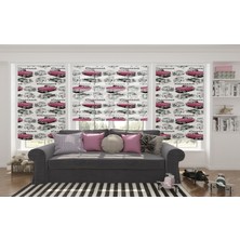 Asy Home Chevrole Dijital Baskılı Piliseli Zebra Perde