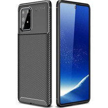 Tekno Grup Samsung Galaxy A81 (Note 10 Lite) Kılıf Karbon Desenli Lux Negro Silikon Siyah