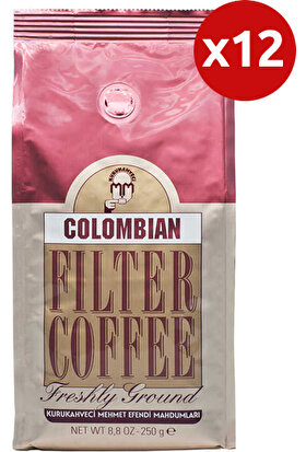 Kuru Kahveci Mehmet Efendi Colombian Filter Coffee 250 gr x 12'li