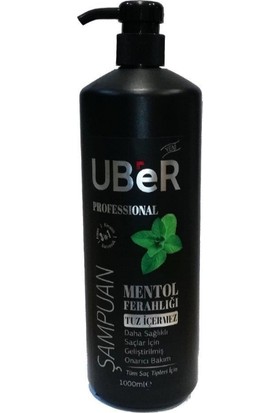 Uber Profesyonel Mentollü Tuzsuz Saç Bakım Şampuanı 1000 ml