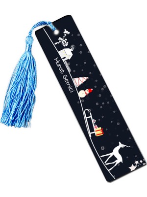 Biresimden Yeni Yıl Temalı Yılbaşı Hediyesi Isimli Kitap Ayracı