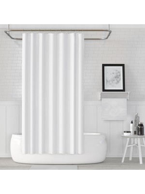 Prado Banyo Duş Perdesi Beyaz 180 x 200 cm