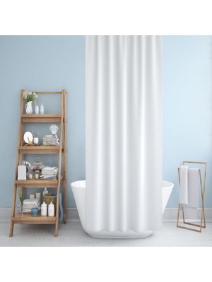 Prado Banyo Duş Perdesi Beyaz 180 x 200 cm