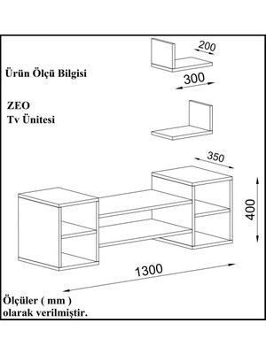 BMdekor TV Ünitesi Zümrüt Ceviz 130 cm