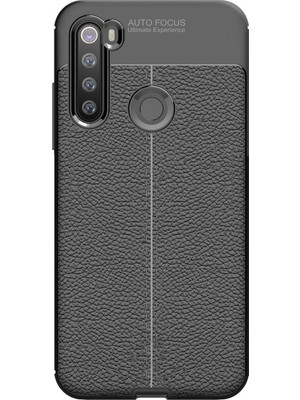 Microcase Xiaomi Redmi Note 8 Leather Tpu Silikon Kılıf - Siyah
