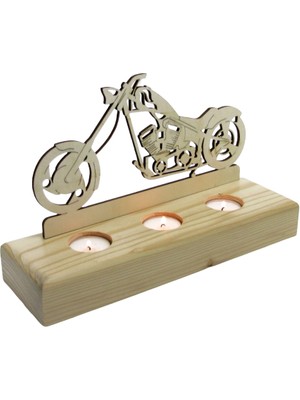 Didideko Ahşap Tealight Mumluk Chopper