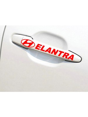 Freya Melek Pazarı - Hyundai Elentra Kapı Kolu Jant Sticker Kırmızı