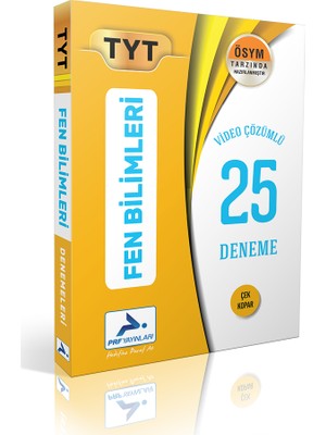 Paraf Yayınları TYT Fen Bilimleri Video Çözümlü 25 Deneme