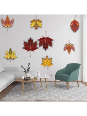 Kt Decoration Realistic Yapraklar Modern Duvar Sticker