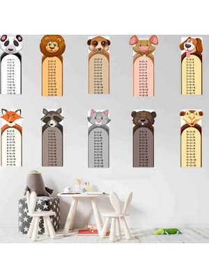 Kt Decoration Hayvan Temalı Çarpım Tablosu Gelişim Tablosu Duvar Stick