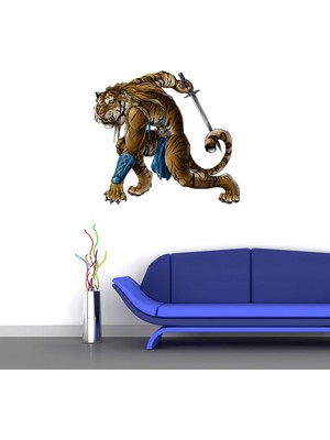 Kt Decoration Warrior 3D Render Özel Basım Duvar Sticker