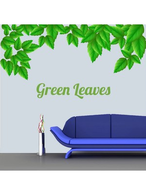 Kt Decoration Fresh Green Leaves Modern Duvar Sticker