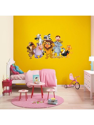 Kt Decoration Eğlenceli Hayvanlar Çocuk Odası Duvar Sticker