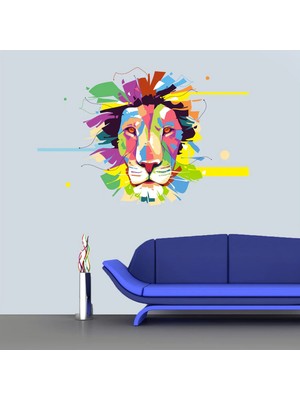 Kt Decoration Aslan Portresi Modern Duvar Sticker