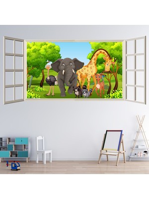 Kt Decoration Neşeli Orman 3D Çocuk Odası Duvar Sticker