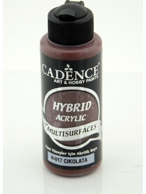Cadence H017 Çikolata 120ML Multisurfaces Akrilik Boya Tüm Yüzeylerde Yüksek Kapatma Özelliği