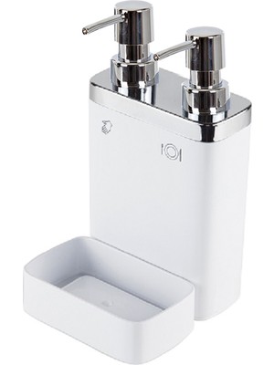 Primanova Viva Ikili Sıvı Sabunluk Süngerlikli Beyaz