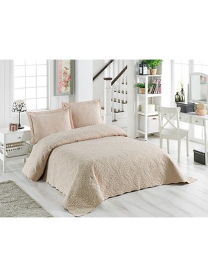 Örtüm Ivy Cappuccino Çift Kişilik Microfiber Kapitone Yatak Örtüsü