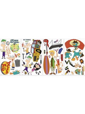 York Roommates RMK1536SCS Phineas ve Ferb Duvar Sticker