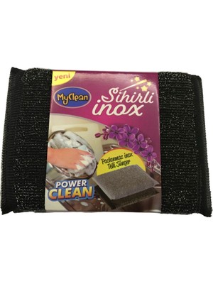 Myclean Sihirli Inox Paslanmaz Çelik Telli Sünger 2li Dayanıklı Yapı ile Kolay Temizlik