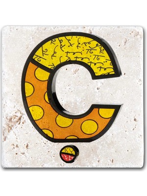 Oscar Stone Decor Harf Bardak Altlığı