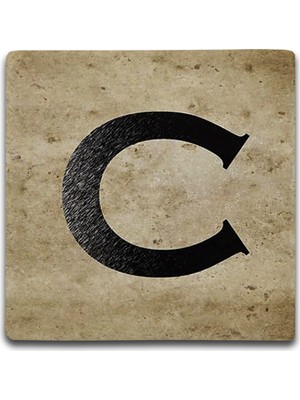 Oscar Stone Decor Harf Bardak Altlığı