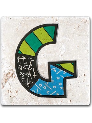 Oscar Stone Decor Harf Bardak Altlığı