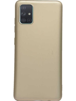 Case Street Samsung Galaxy A71 Kılıf Premier Silikon Esnek Koruma Gold