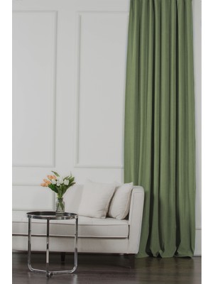 Caserta Home Pilesiz Blackout Karartma Güneşlik Perde V29 Açık Yeşil - 100 x 150 cm