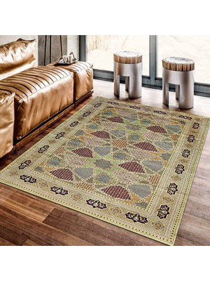 Resmiro Kaymaz Taban Yıkanabilir Hasır Desenli Dijital Baskılı Halı