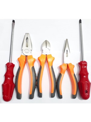 Fuji Pense + Kargaburun + Yan Keski + Düz Tornavida + Yıldız Tornavida 5'li Set