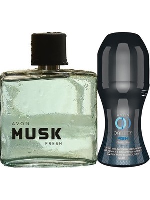 Avon Musk Fresh 75 Ml Erkek Edt+Avon Rolon
