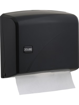 Vialli K1B Z Katlı Kağıt Havlu Dispenseri Siyah 200'lü