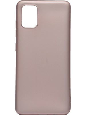 Tekno Grup Samsung Galaxy A91 (S10 Lite) Kılıf Mat Premium Silikon Kılıf + Cam Ekran Koruyucu Rose