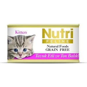 Nutri Feline Tavuk ve Ton Balıklı Kıyılmış Yavru Kedi Konservesi 85 gr x 6 Adet