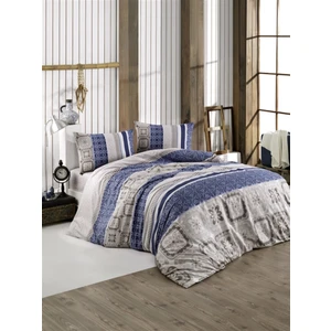 Kristal Çift Kişilik Ranforce Nevresim Takımı Neva Mavi