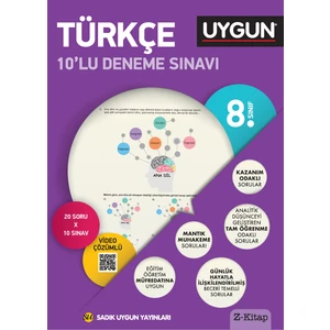 Sadık Uygun Yayınları 8. Sınıf Türkçe 10’lu Deneme Sınavı